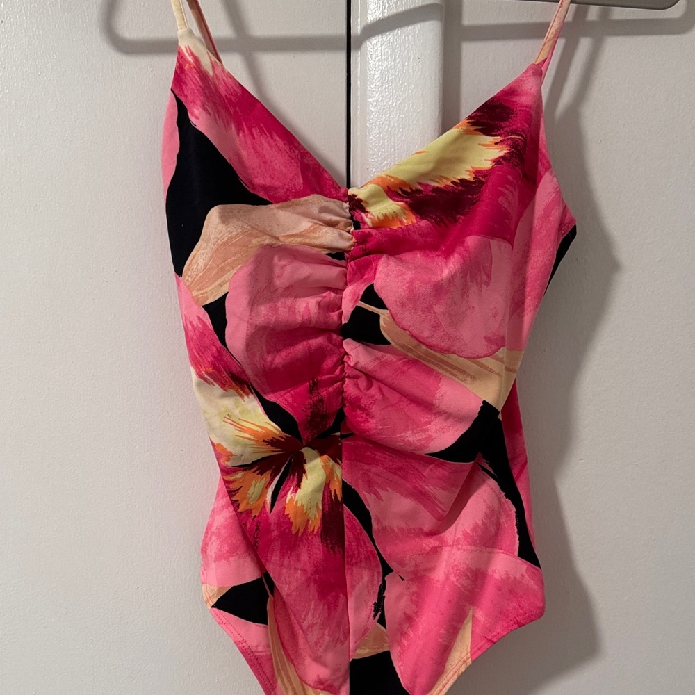 HM Floral Pink and Black Bodysuit